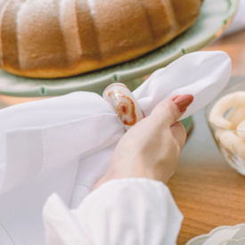 Anel de Guardanapo Agata Âmbar Anel de Guardanapo Agata Âmbar