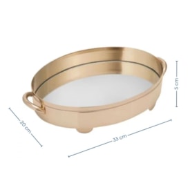 Bandeja Bloom Oval St. James Ouro 24k