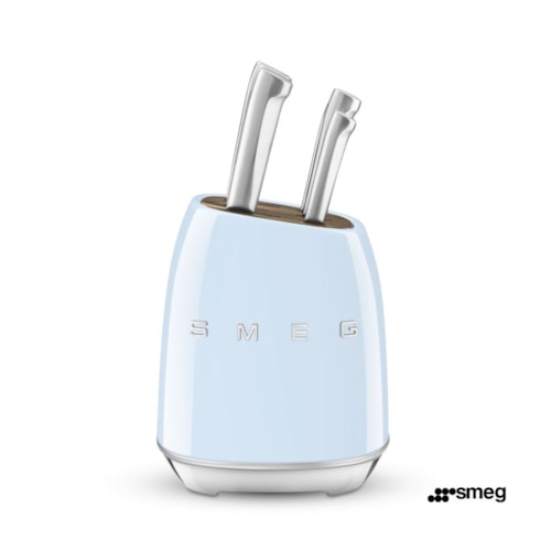 Bloco de Facas do Chef Azul Pastel - SMEG