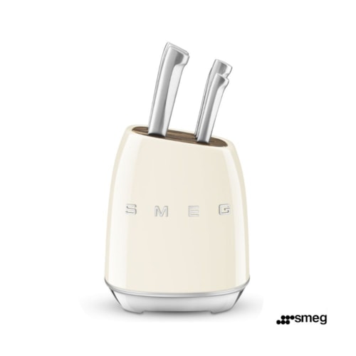 Bloco de Facas do Chef Creme - SMEG