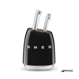 Bloco de Facas do Chef Preto - SMEG