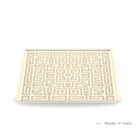 Centro de Mesa Grande Quadrado Labirinto Cachemire - Ginori 1735
