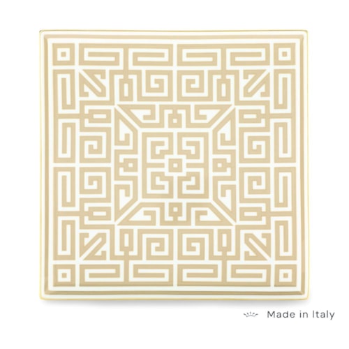 Centro de Mesa Grande Quadrado Labirinto Cachemire - Ginori 1735