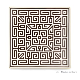 Centro de Mesa Grande Quadrado Labirinto Ebano - Ginori 1735