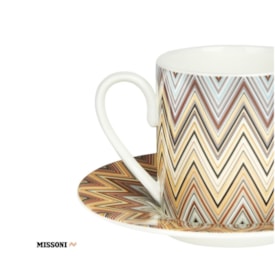 Cj. 2 Xícara de Café com Pires Zig Zag - Missoni