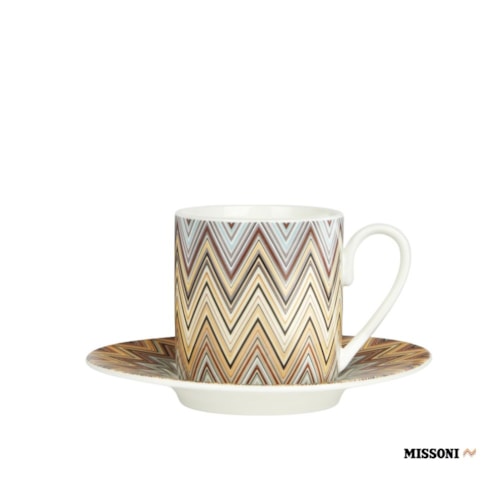 Cj. 2 Xícara de Café com Pires Zig Zag - Missoni