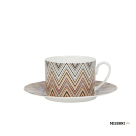 Cj. 2 Xícara de Chá com Pires Zig Zag - Missoni