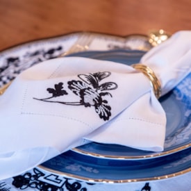 Conj. Jogo Americano e Guardanapo - Linho Branco Conj. Jogo Americano e Guardanapo - Linho Branco