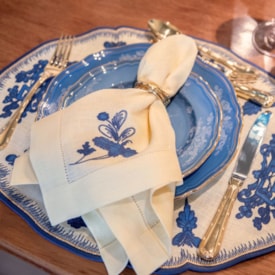 Conj. Jogo Americano e Guardanapo - Linho Citrino Conj. Jogo Americano e Guardanapo - Linho Citrino