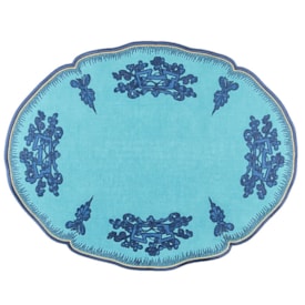 Conj. Jogo Americano e Guardanapo - Linho Turquesa Conj. Jogo Americano e Guardanapo - Linho Turquesa