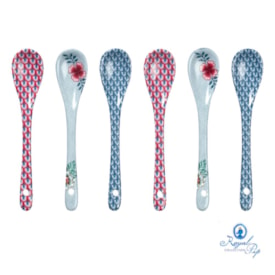 Giftset com 6 Colheres Oriental Azul - Flower Festival - Pip Studio