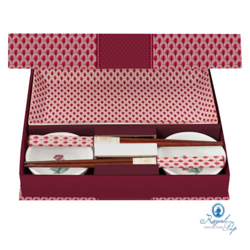 Giftset com 6 Pecas Round Oriental Rosa - Flower Festival - Pip Studio