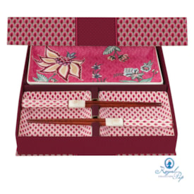 Giftset com 6 Pecas Square Oriental Rosa - Flower Festival - Pip Studio