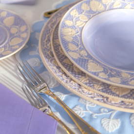 Jogo Americano Château de Chambord Azul Hortência