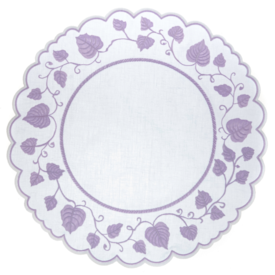 Jogo Americano Château de Chambord Branco e Lavanda