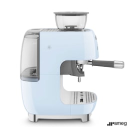 Máquina de Café Expresso Manual com Moedor Integrado Azul Pastel - SMEG