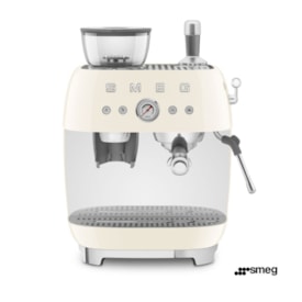 Máquina de Café Expresso Manual com Moedor Integrado Creme - SMEG