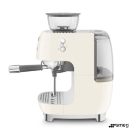 Máquina de Café Expresso Manual com Moedor Integrado Creme - SMEG