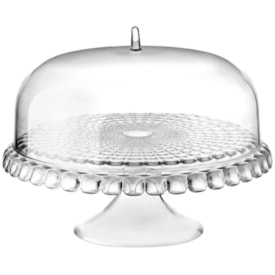 Prato para Bolo com Domo e Pedestal - 36xh28 cm - Transparente - Guzzini