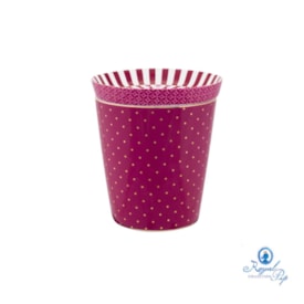 Set com Caneca s/ Alça Dots e Mini Prato Rosa - Pip Studio