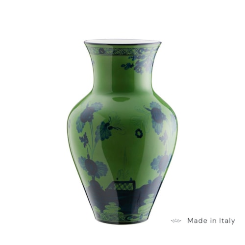 Vaso 30cm Oriente Italiano Malachite - Ginori 1735