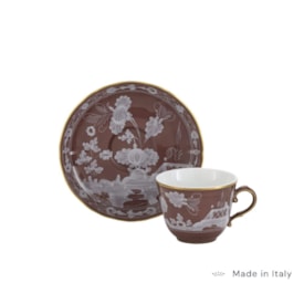 Xícara de Café com Pires Oriente Italiano Castagna - Ginori 1735