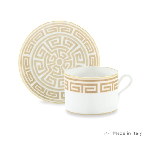 Xícara de Chá com Pires Labirinto Cachemire - Ginori 1735